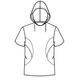 Fashion sewing patterns for Hood T-Shirt 753